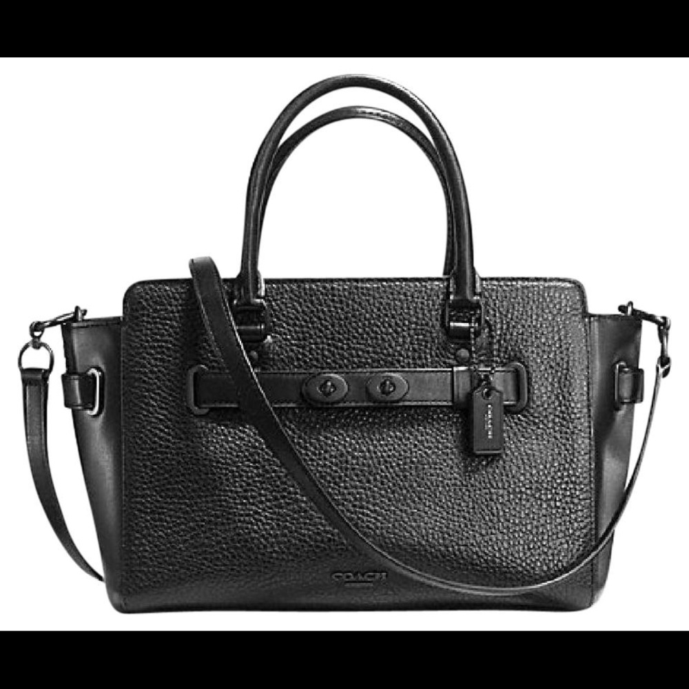 Coach Blake Carryall 25 Pebble Leather Matte Black